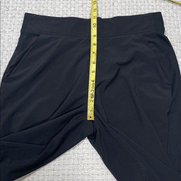 Athleta Womens Brooklyn Ankle Pants Ribbed Side Black Size 6 - Picture 13 of 15